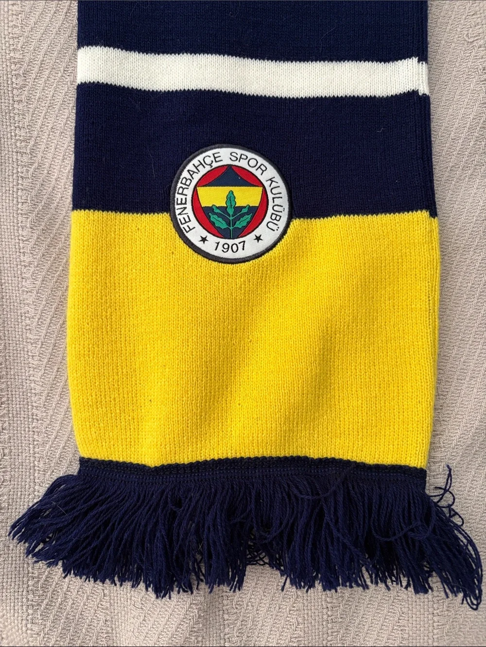 Official Fenerbahçe SK Fenerium Knit Soccer Scarf Navy Yellow